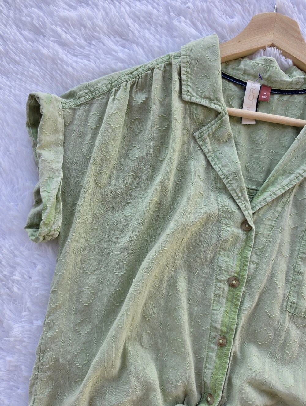 Anthropologie Pilcro The Cammie Surf Tie Hem Button Front Blouse‎ - Picture 5 of 10